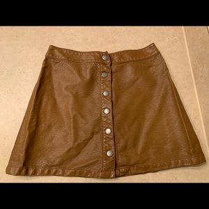 Forever 21 Brown Pleather Skirt